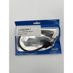New. PAC USBDMA1 Short Dash Mount USB Cable Type A Male To Type A Female Sealed